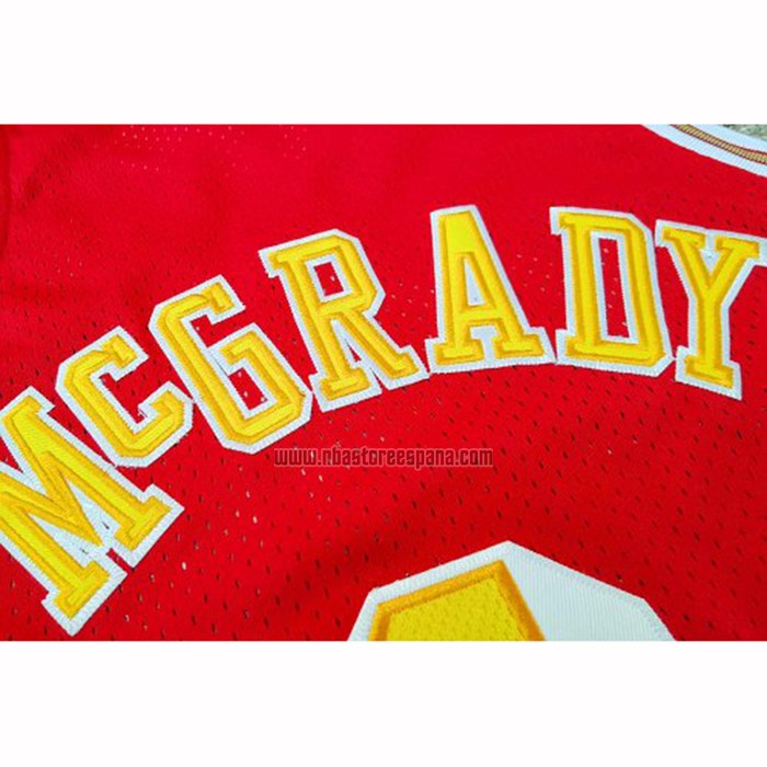 Camiseta Houston Rockets Tracy McGrady NO 1 Hardwood Classics Throwback Rojo
